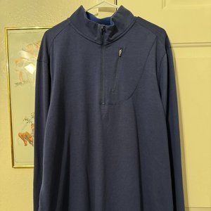 Men's SwissTech Long Sleeve Sweatshirt 1/4 Zip Navy Blue Size X-Large